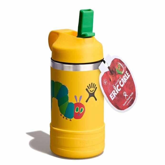 kids-12-oz-bottle-world-of-eric-carletm-l7 le26-w12-1000-kids-12-oz-wide-straw-cap-and-boot-yellow-caterpillar-angled-lid-open-withtag_1.jpg
