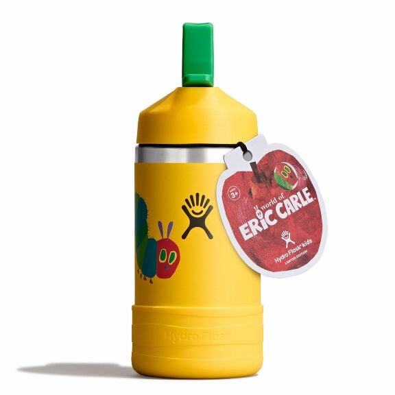 kids-12-oz-bottle-world-of-eric-carletm-l7 le26-w12-1000-kids-12-oz-wide-straw-cap-and-boot-yellow-caterpillar-straight-lid-open-withtag.jpg